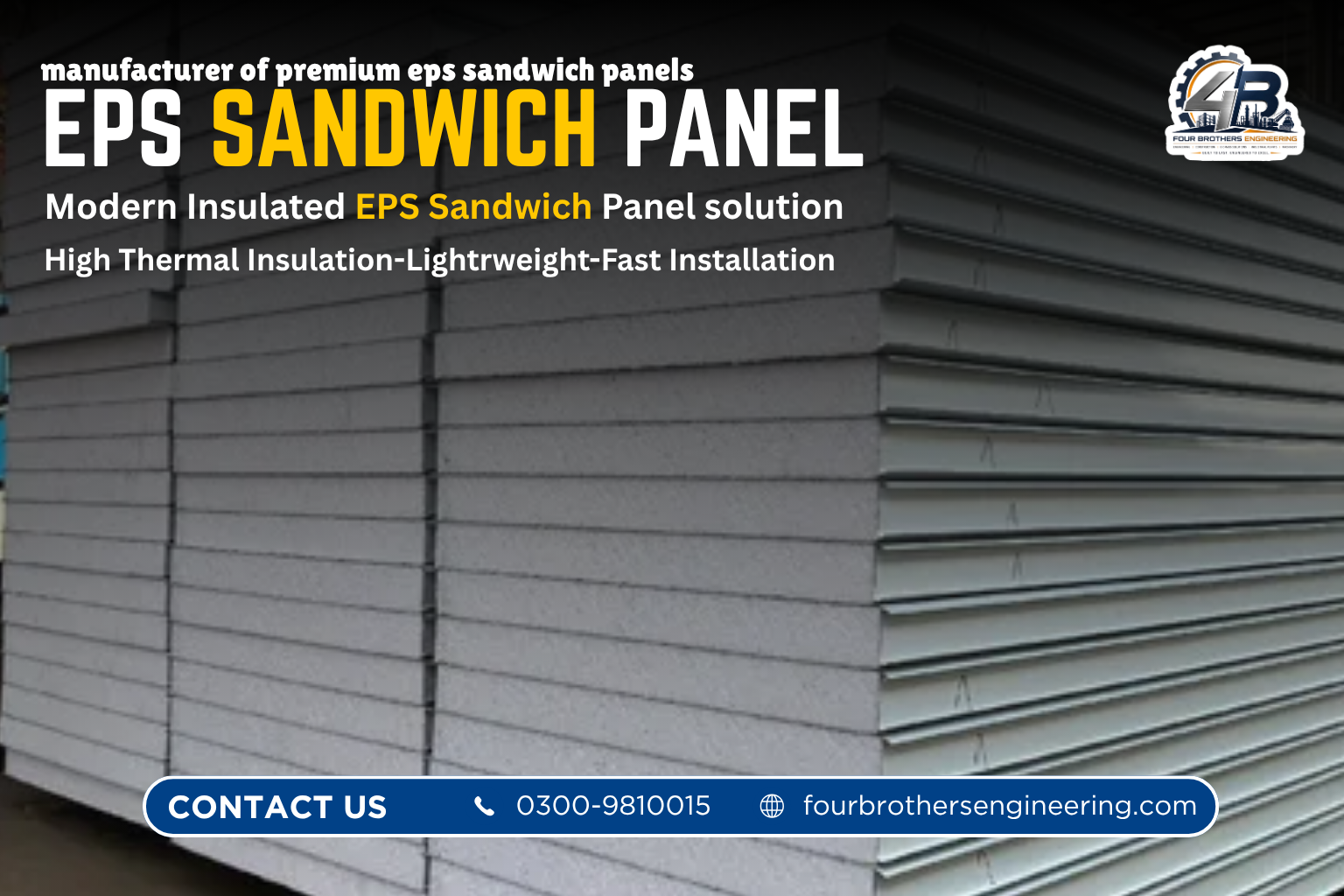 Biggest EPS sandwich panel machine in Pakistan - Four Brothers Engineering