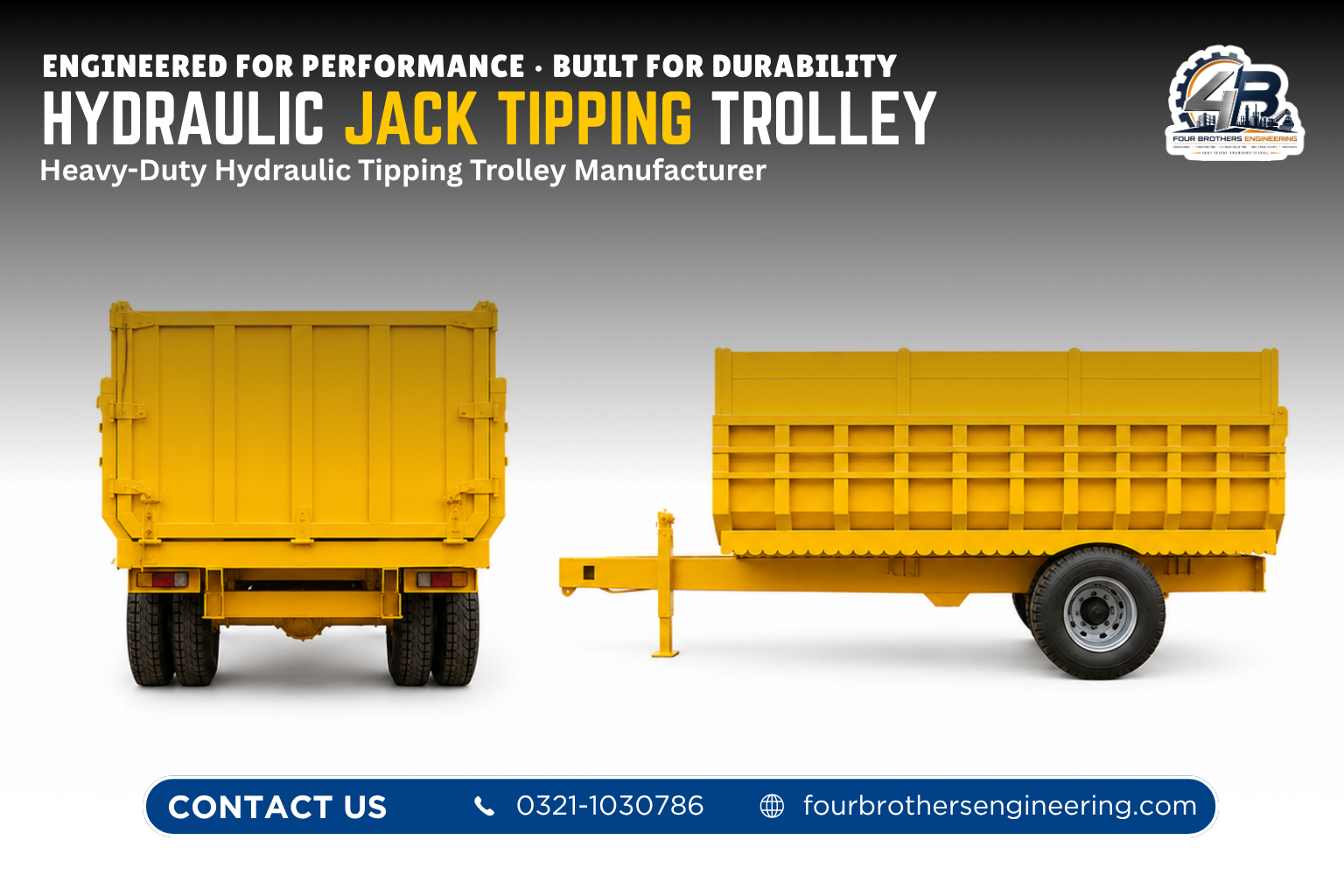 Trolley manufactured by Four Brothers Engineering in Pakistan