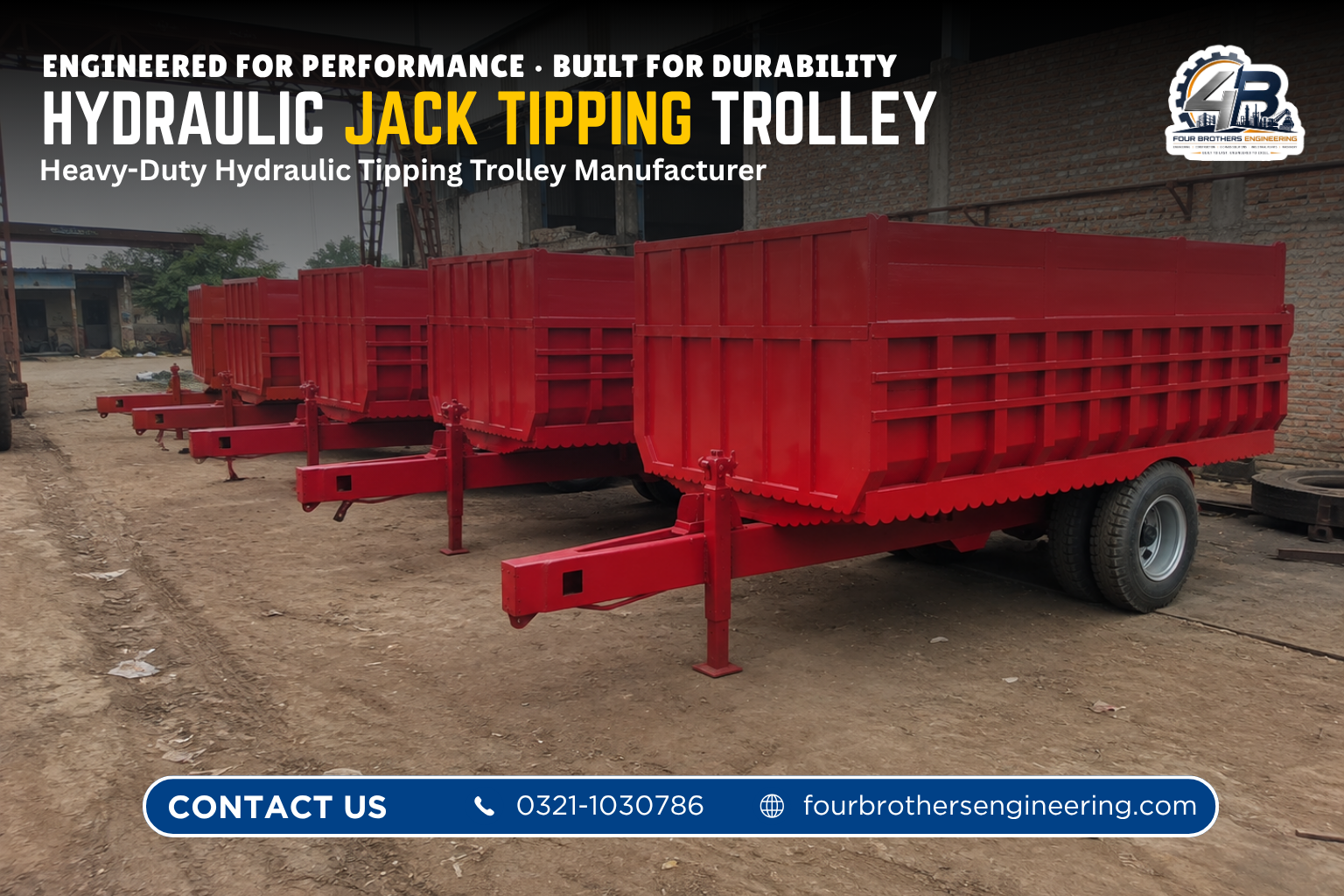 Sand dumper manufactured by Four Brothers Engineering in Pakistan
