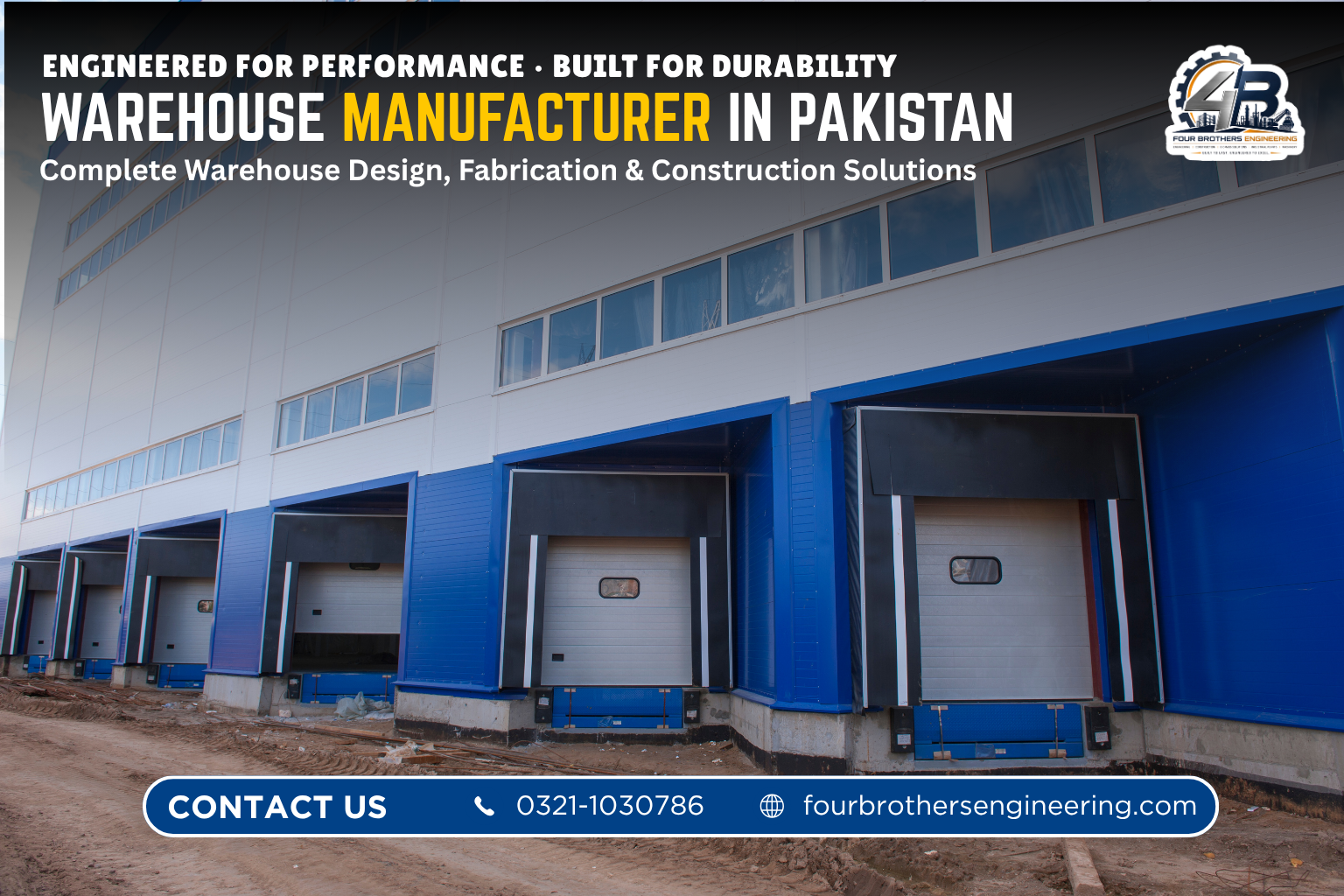 Commercial warehouse Pakistan exterior cladding